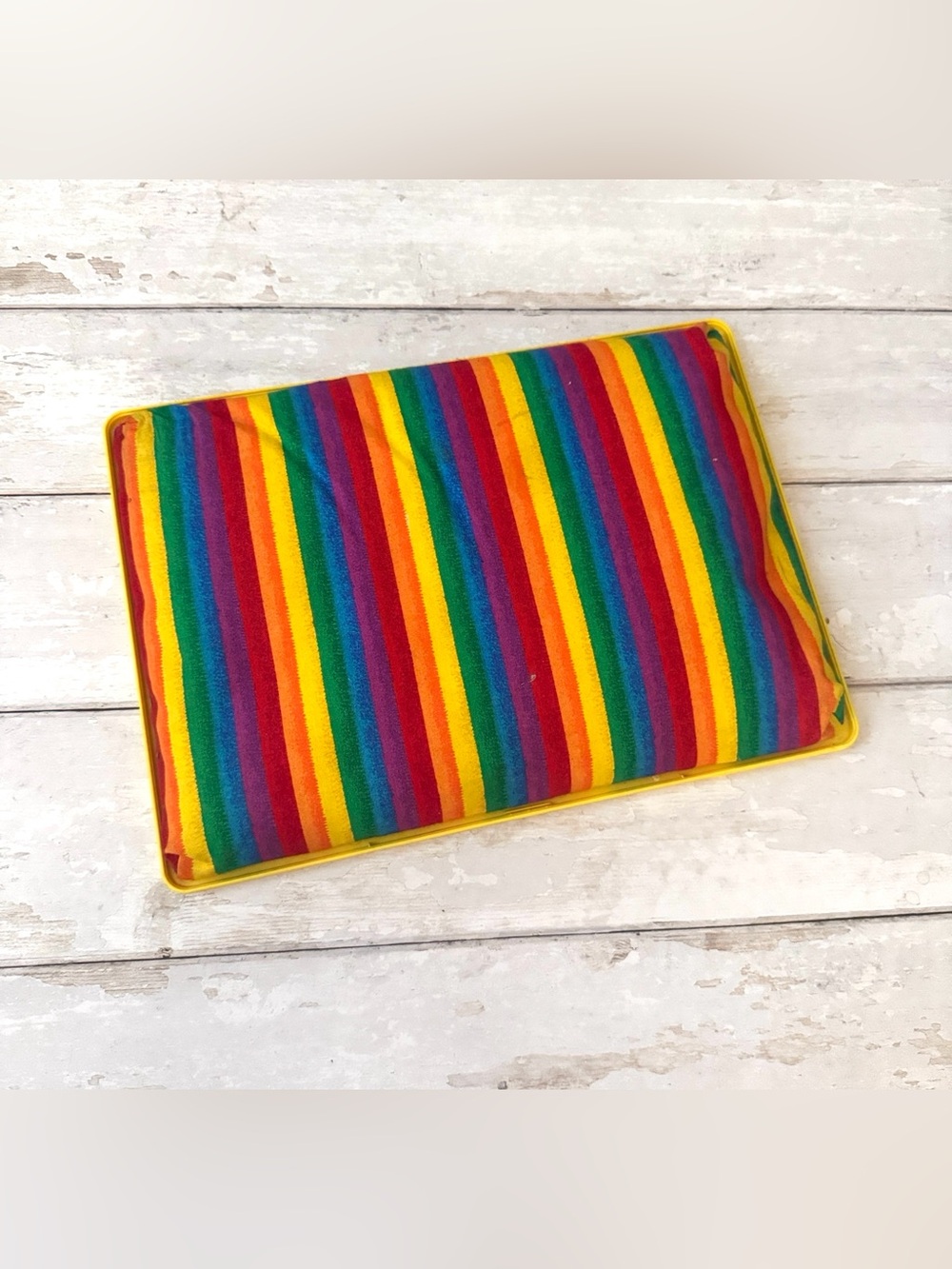 Rainbow Striped Lap Tray Yellow On One Side Kids Adult Lap Desk